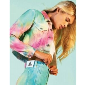 JORDACHE RAINBOW TIE DYE JACKET AND JEANS SET
